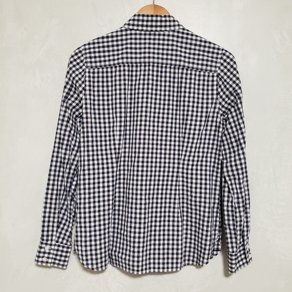 Tommy Hilfiger Classic Fit Black White Gingham Plaid Roll Tab Button Down Shirt - Picture 2 of 14
